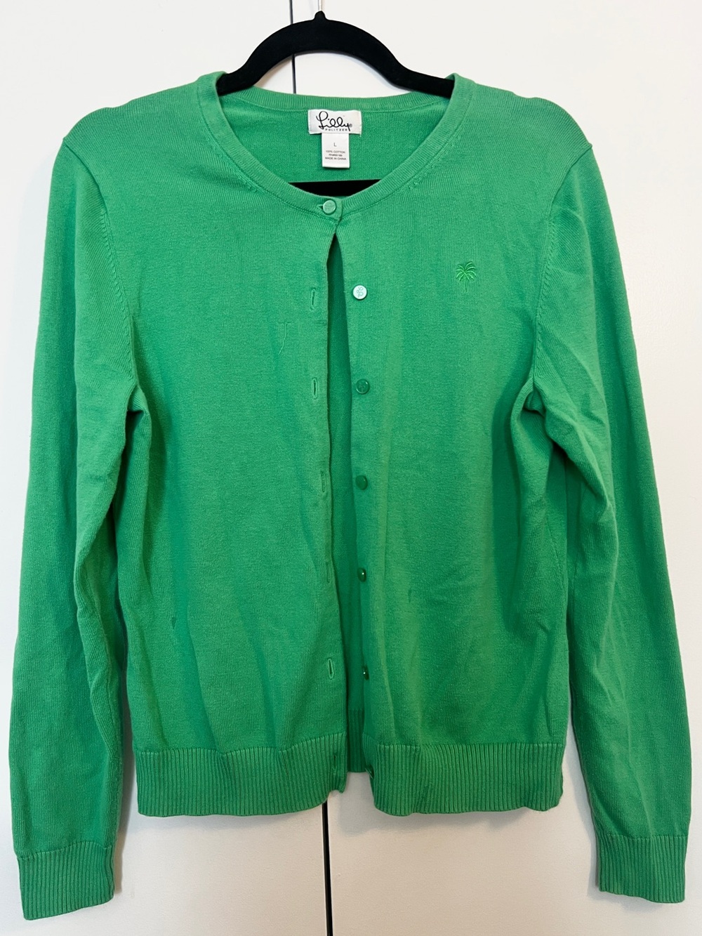 Lilly Pulitzer White Label Green Cardigan